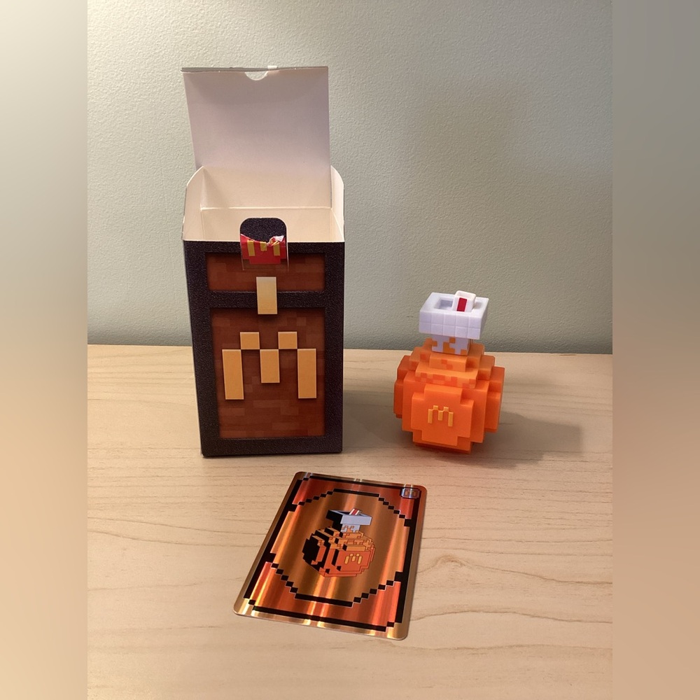 2025 McDonald's Minecraft Adult Happy Meal Toy Soda Potion UNUSED Code